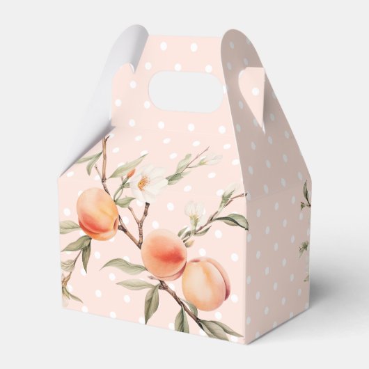 Een zoete perzik 1e verjaardagsfeestje bedankdoosjes (Achterkant)