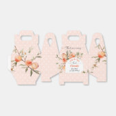 Een zoete perzik 1e verjaardagsfeestje bedankdoosjes (Uitgevouwen)