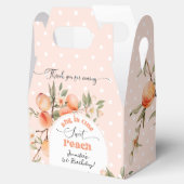 Een zoete perzik 1e verjaardagsfeestje bedankdoosjes (Geopend)