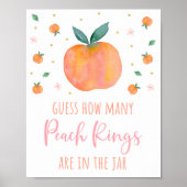 Een zoete perzik raden hoeveel spel poster (Voorkant)
