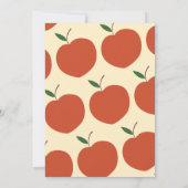 Een zoete perzik- Retro perzik 1e verjaardag Kaart (Achterkant)