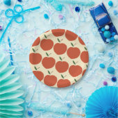 Een zoete perzik- Retro perzik patroon 1e verjaard Papieren Bordje (Feest)