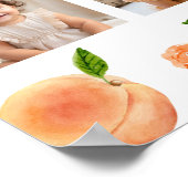 Een zoete perzik Verjaardag 12 Foto Mijlpaal Poste Poster (Hoek)