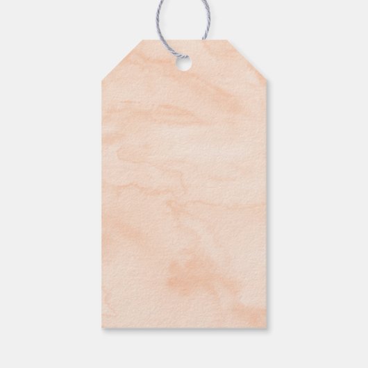 Een zoete perzik verjaardag dank u cadeaulabel (Achterkant)