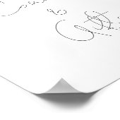 Een zoete perzik verjaardagskaarten en geschenken poster (Hoek)