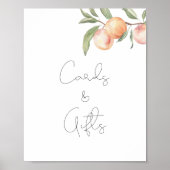 Een zoete perzik verjaardagskaarten en geschenken poster (Voorkant)