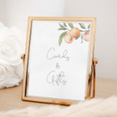 Een zoete perzik verjaardagskaarten en geschenken poster