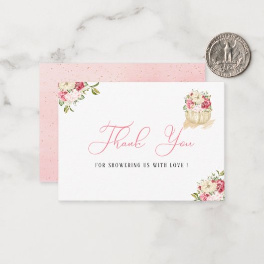 Een zoete pompoen bedankt je briefkaart (Voorkant / Achterkant in situ)