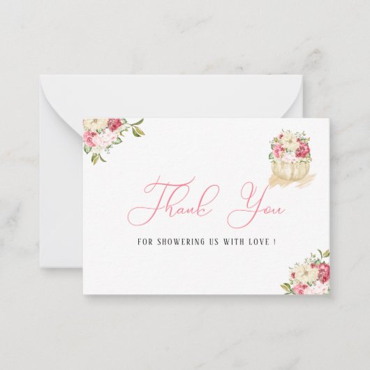 Een zoete pompoen bedankt je briefkaart (Voorkant)