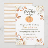 Een zoete pompoen is onderweg naar de uitnodiging  (Voorkant / Achterkant)