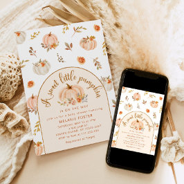 Een zoete pompoen is onderweg naar het baby shower kaart