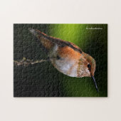 Een zoete roofvogel op de fruitboom legpuzzel (Horizontaal)