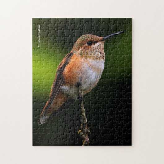 Een zoete roofvogel op de fruitboom legpuzzel (Verticaal)