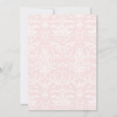 Een zoete roze Bow Boho Coquette Baby Meisje Douch Kaart (Achterkant)