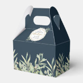 Een zoete start Deep Sea Blue Groene Huwelijk Bedankdoosjes (Achterkant)