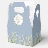 Een zoete start Goud Stof Blauw Groene Huwelijk Bedankdoosjes (Geopend)