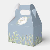 Een zoete start Goud Stof Blauw Groene Huwelijk Bedankdoosjes (Voorkant Zijde)