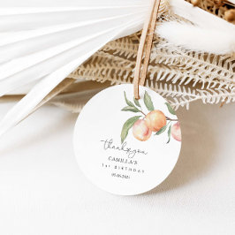 Eén zoete strand 1e verjaardag bedankjes labels