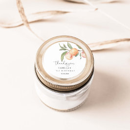 Eén zoete strand 1e verjaardag ronde sticker