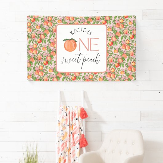 Eén zoete strand 1e verjaardag spandoek (Insitu)