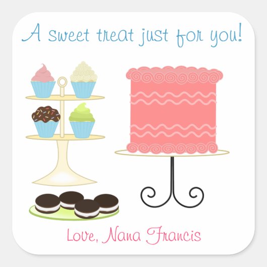 Een zoete traktatie bakken Sticker (Voorkant)