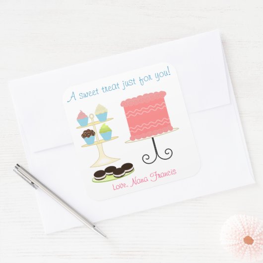 Een zoete traktatie bakken Sticker (Envelop)