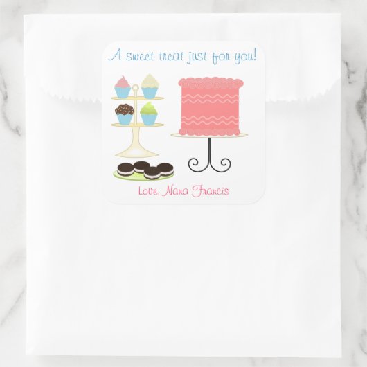 Een zoete traktatie bakken Sticker (Tas)