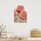 Een zoete Treat Cupcake met roze Bevroren Poster (Keuken)