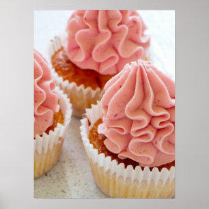 Een zoete Treat Cupcake met roze Bevroren Poster