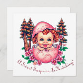 Een Zoete Verrassing Komt Uit Het Ei Feestdagenkaart (Voorkant / Achterkant)