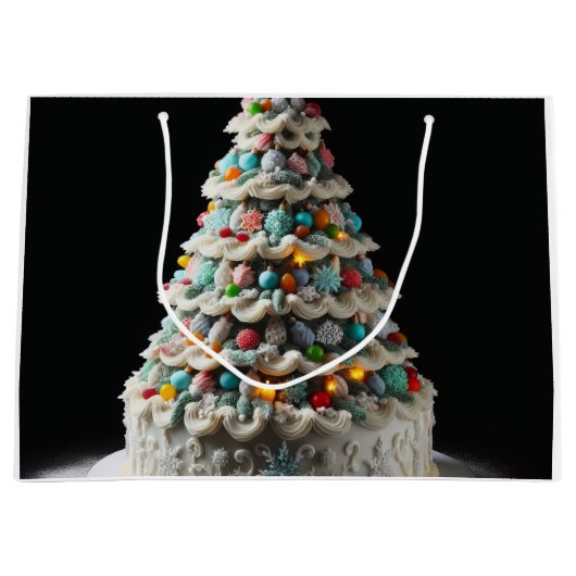Een zoete viering De kerstboomcake Groot Cadeauzakje (Voorkant)