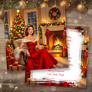 Een zoete, vintage kerst met persoonlijke touch feestdagenkaart