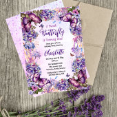 Een zoete vlinder wordt een meisje 1e verjaardag kaart