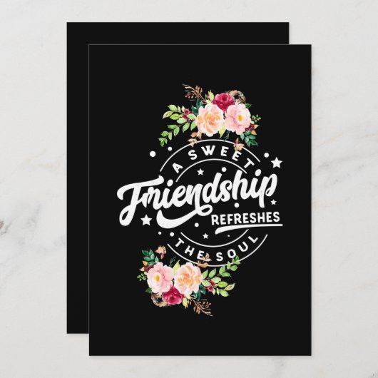 Een zoete vriendschap verfrist de sol kaart (Voorkant / Achterkant)