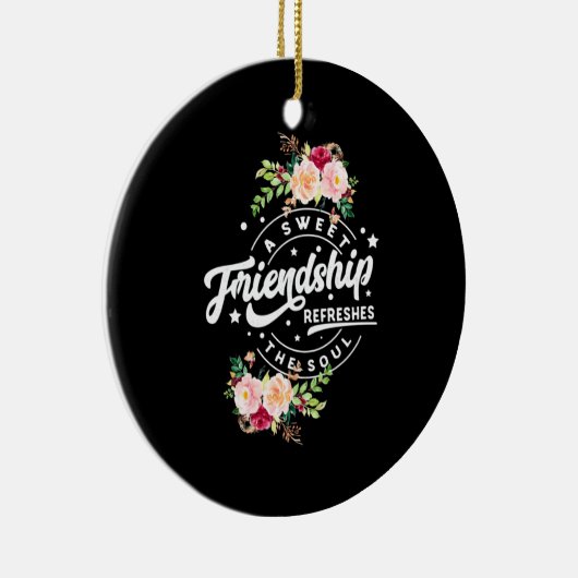 Een zoete vriendschap verfrist de sol keramisch ornament (Rechts)