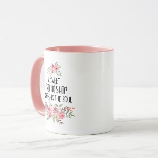 Een zoete vriendschap verfrist de sol mok (Voorkant links)
