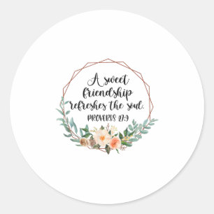 Een zoete vriendschap verfrist de ziel vriend Bff Ronde Sticker