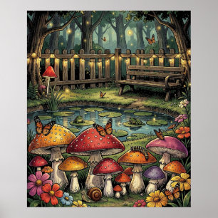 Een Zoete Whimsicale Cottagecore Illustratie Poster