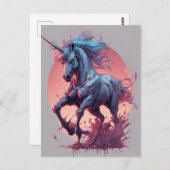 Een zombie-eenhoorn briefkaart (Voorkant / Achterkant)