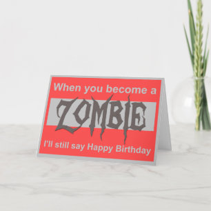 Een Zombie Happy Birthday-kaart Kaart