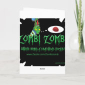 Een zombie wordt beter Kaart (Achterkant)