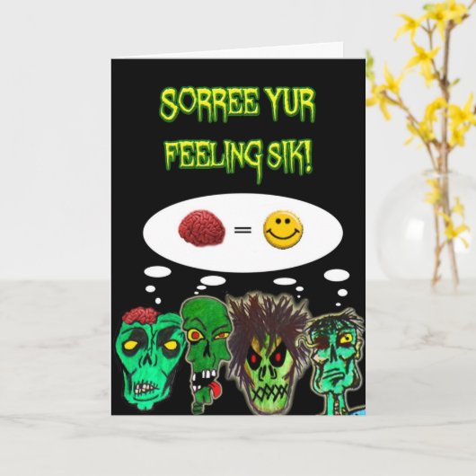 Een zombie wordt beter Kaart (Gele Bloem)