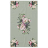 Een zomer bloementhema met  pioenen tafelkleed (Voorkant)