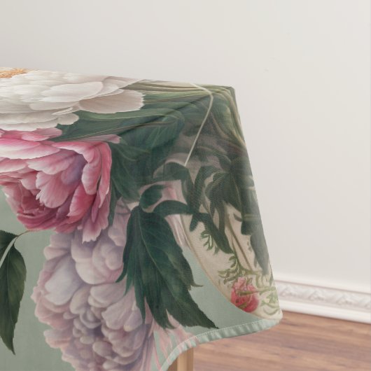 Een zomer bloementhema met  pioenen tafelkleed (Voorbeeld)