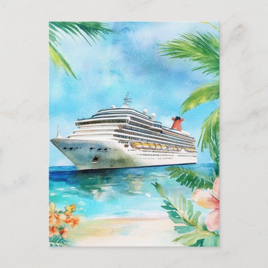 Een zomercruise briefkaart (Voorkant)
