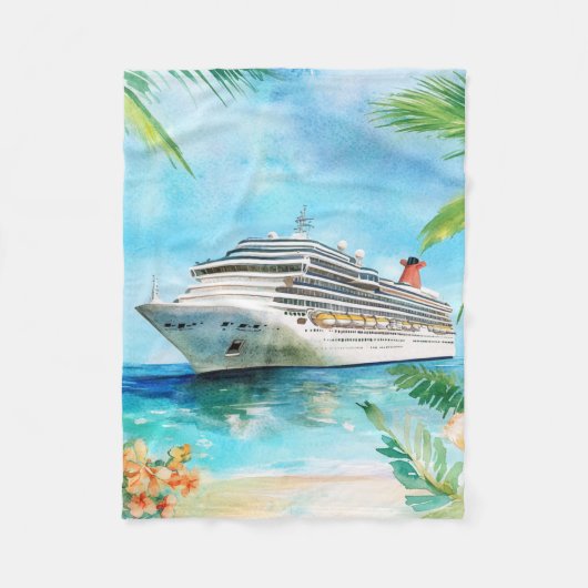Een zomercruise fleece deken (Voorkant)