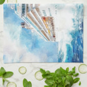 Een zomercruise theedoek (Gevouwen)