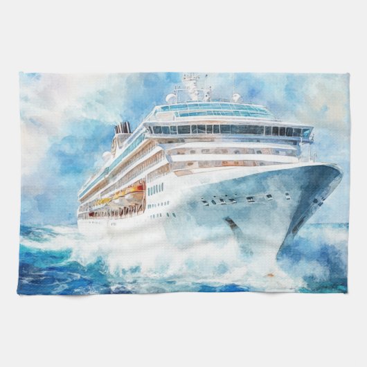 Een zomercruise theedoek (Horizontaal)
