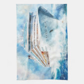 Een zomercruise theedoek (Verticaal)