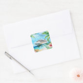 Een zomercruise vierkante sticker (Envelop)